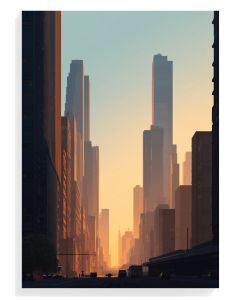 Urban Sunset Silhouette