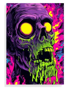 Neon Zombie Art Print