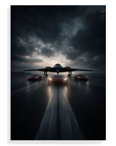 Futuristic Jet And Cars