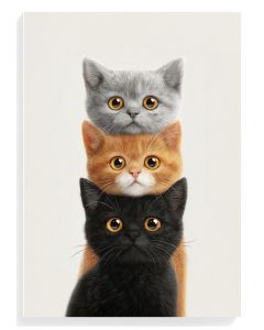 Stacked Kittens Portrait