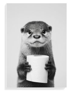 Playful Otter Monochrome