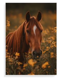 Majestic Horse in Golden Field