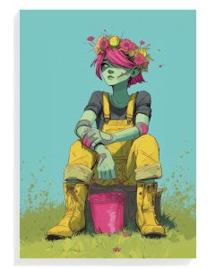 Whimsical Gardener Illustration