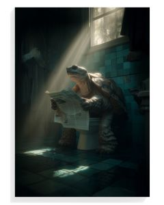 Turtle Reading Newspaper