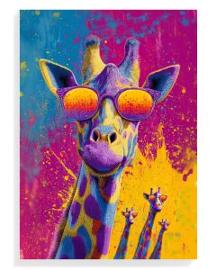 Vibrant Giraffe Portrait