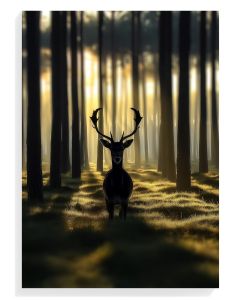 Majestic Stag in Forest Light