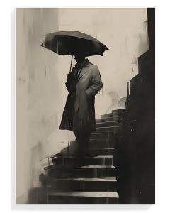 Mysterious Figure with Umbrella