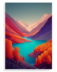 Vibrant Mountain Lake