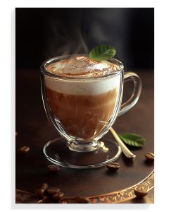 Steaming Latte Elegance