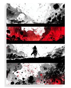 Warrior Silhouette Abstract