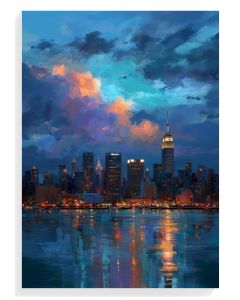 Cityscape Reflections at Dusk