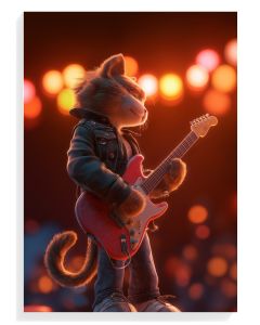 Rockstar Cat Illustration