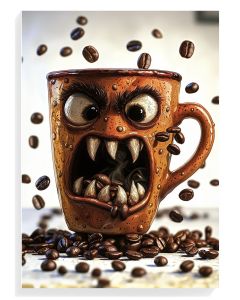 Angry Coffee Monster