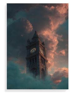 Misty Clock Tower Elegance