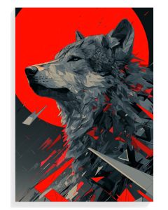 Geometric Wolf Portrait