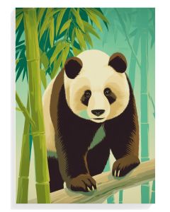 Panda in Bamboo Forest