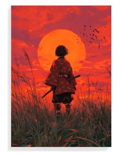 Silhouette Samurai Sunset